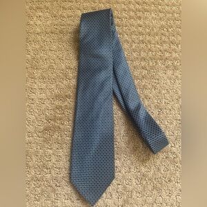 Michael Kors Silk Tie Blue Micro Check Diamond Pattern